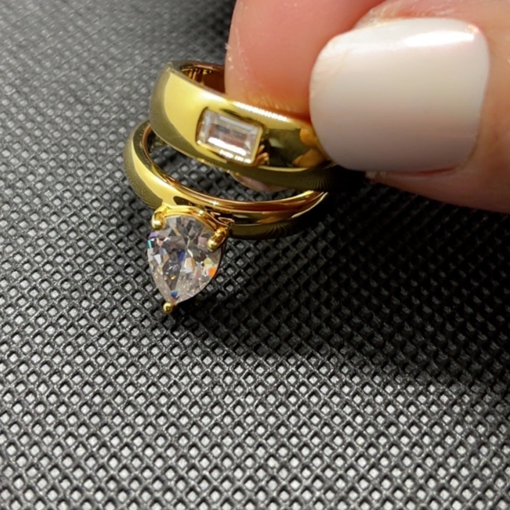 Nordstrom Set of 2 Cubic Zirconia Rings.
